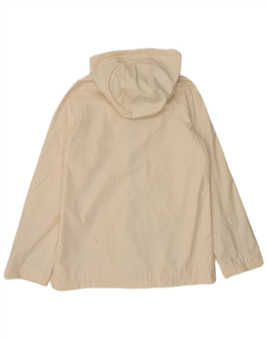 Topshop Damen Übergroße Regenjacke mit Kapuze, UK 10, Größe S, gebrochenes Weiß
