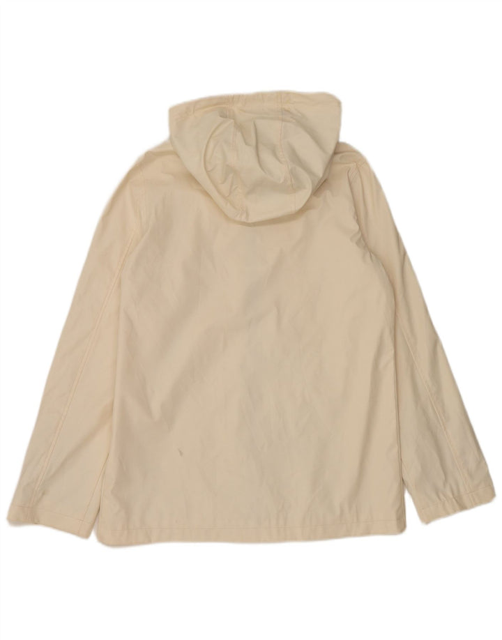 Topshop Damen Übergroße Regenjacke mit Kapuze, UK 10, Größe S, gebrochenes Weiß