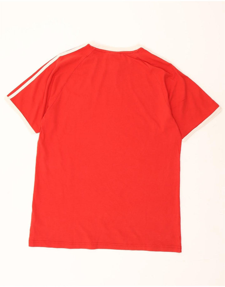 ADIDAS Herren T-Shirt Top Große rote Baumwolle