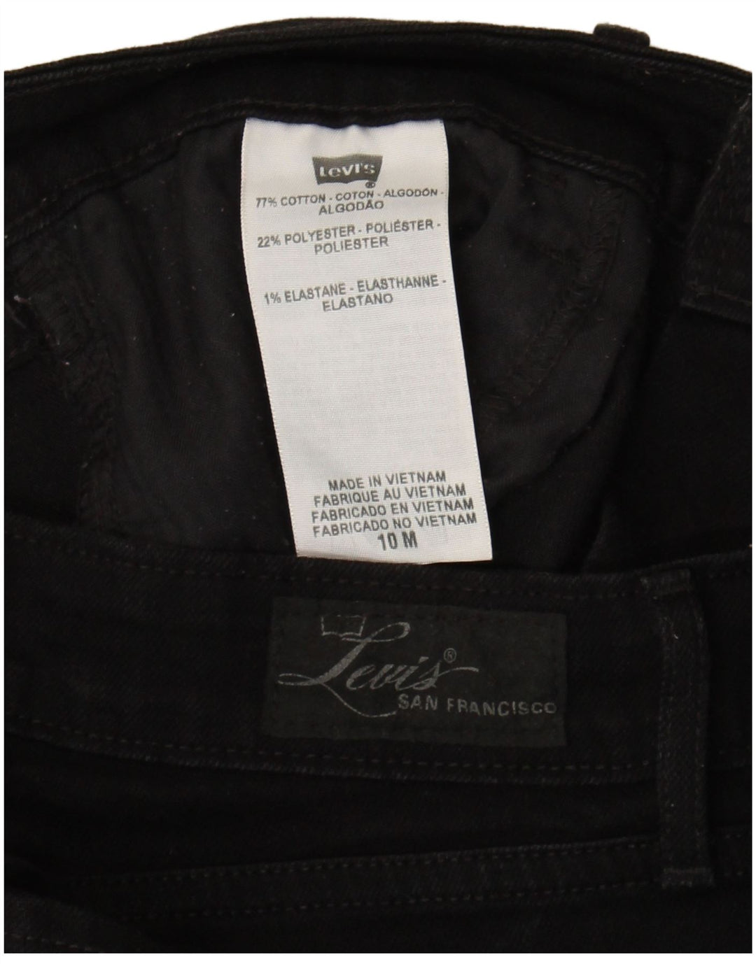 Levi's Damen Bootcut Jeans US 10 Large W32 L31 Schwarze Baumwolle
