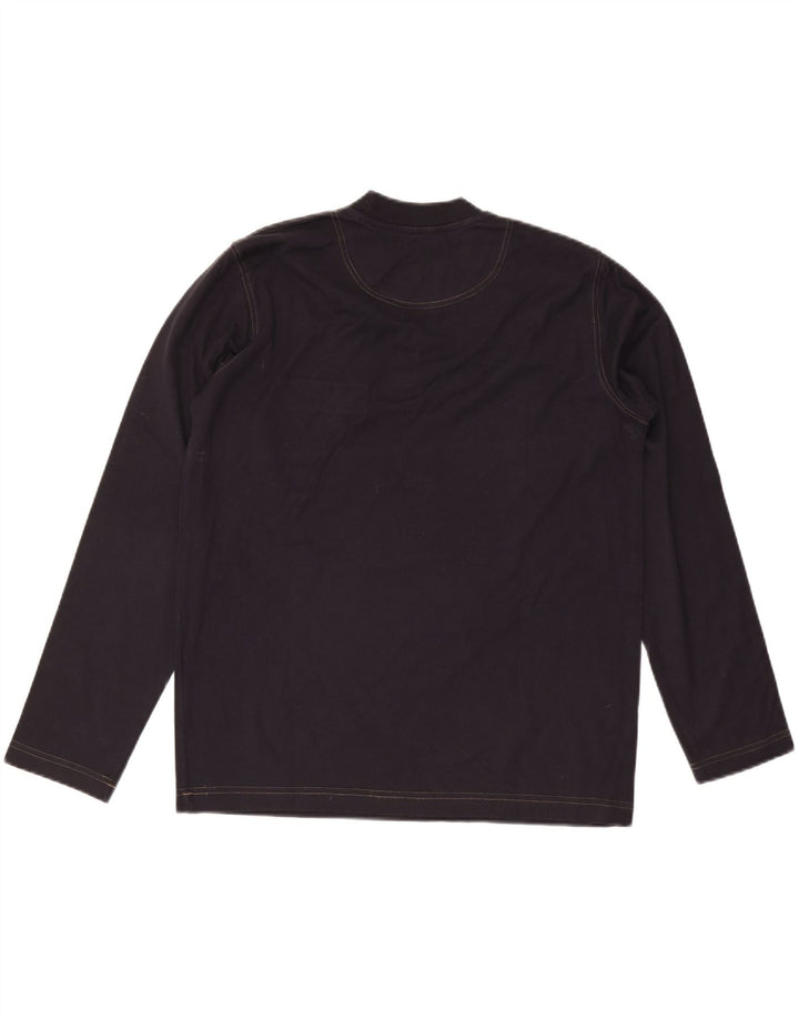 MURPHY & NYE Mens Sailmakers Top Long Sleeve Large Navy Blue Cotton