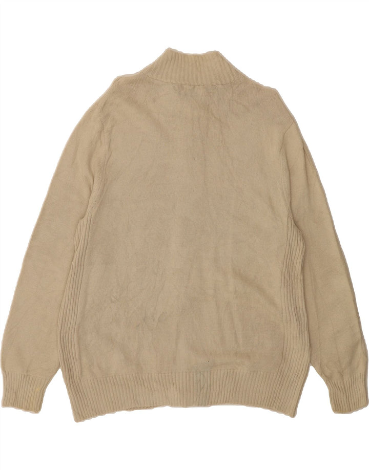 DOCKERS Mens Cardigan Sweater XL Beige Vintage Dockers and Second-Hand Dockers from Messina Hembry 