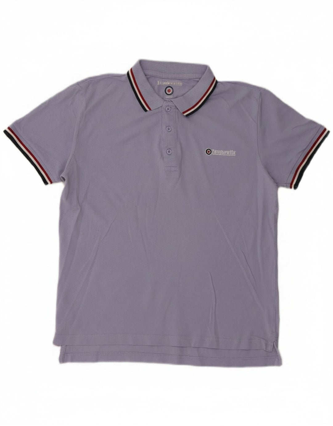 Lambretta Herren-Poloshirt aus mittelblauer Baumwolle