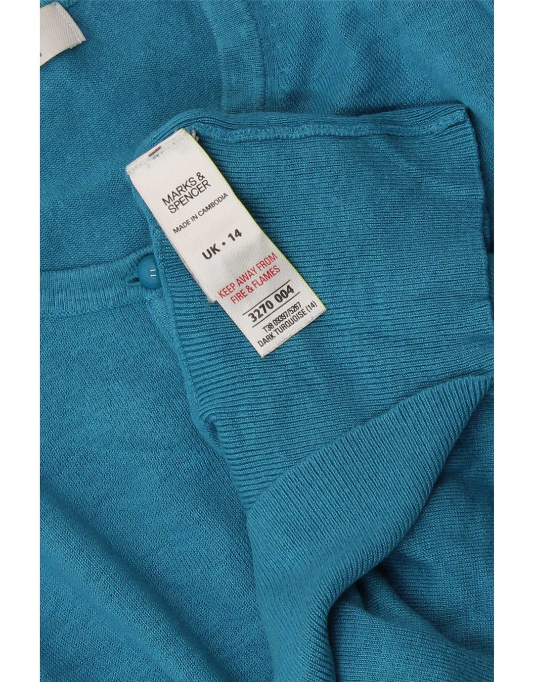 Marks & Spencer Damen-Cardigan-Pullover UK 14 Medium Türkis Viskose