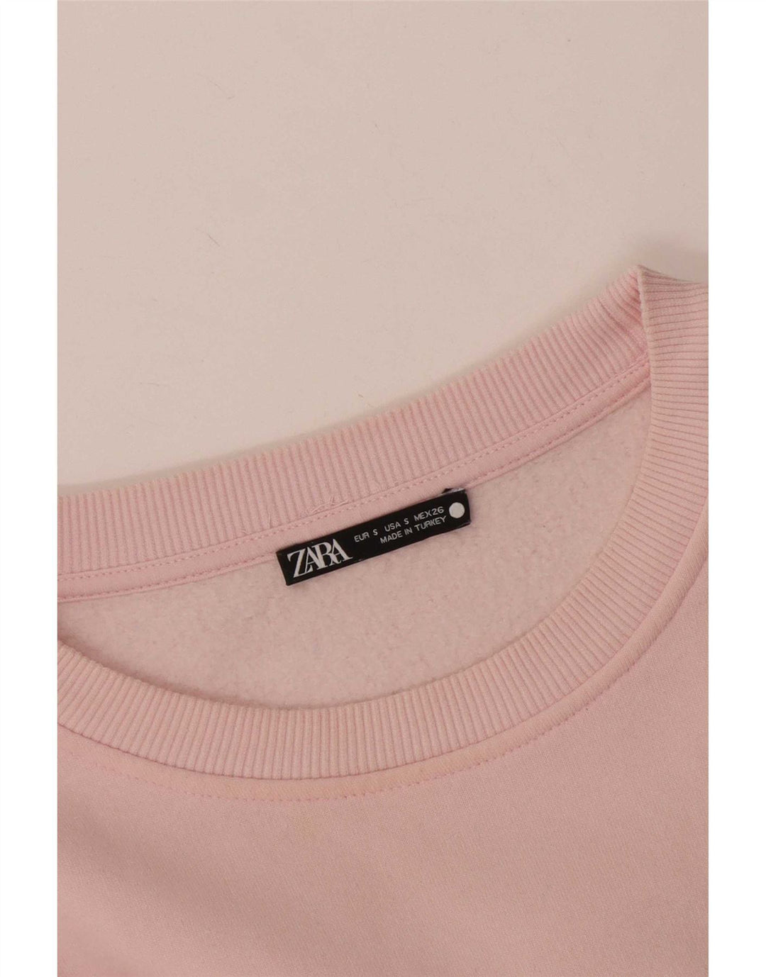 Zara Damen Sweatshirt Pullover UK 10 Small Pink