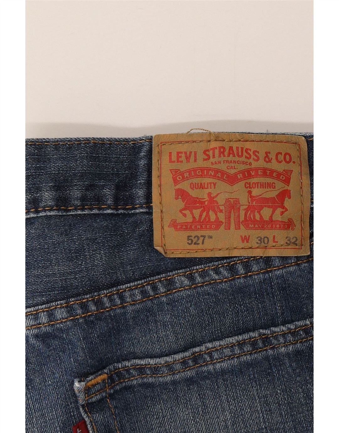 Levi's Herren 527 Slim Bootcut Jeans W30 L32 Blaue Baumwolle