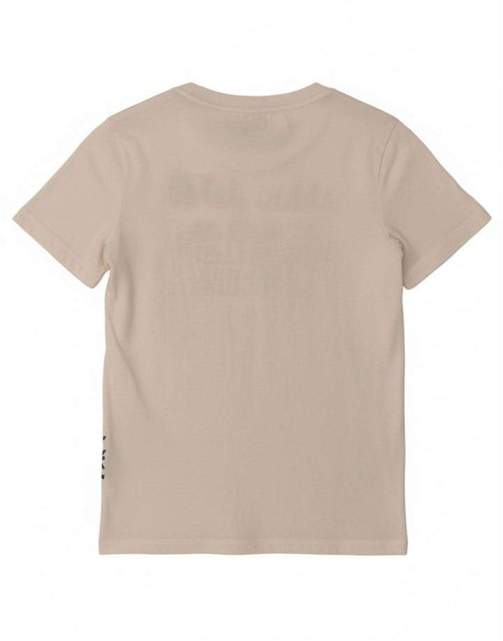 EDDIE BAUER Boys Graphic T-Shirt Top 7-8 Years Small White Cotton