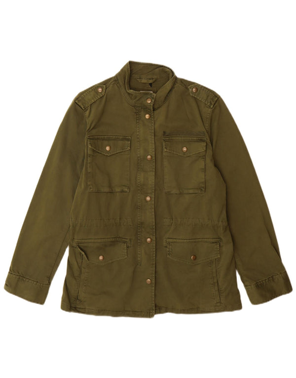 Gap Damen Übergroße Militärjacke UK 10 Small Grüne Baumwolle