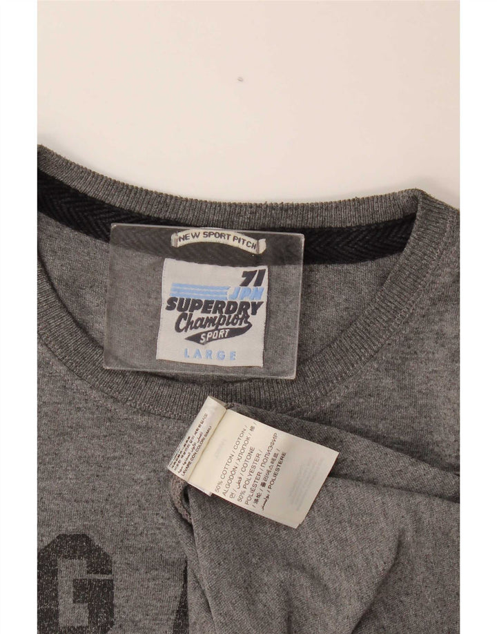 Superdry Herren-T-Shirt mit Grafik, Größe L, Grau, Baumwolle