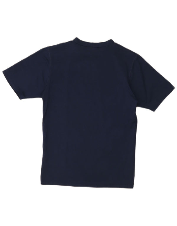 Nike Damen Dri Fit T-Shirt Top UK 12 Medium Marineblau Polyester