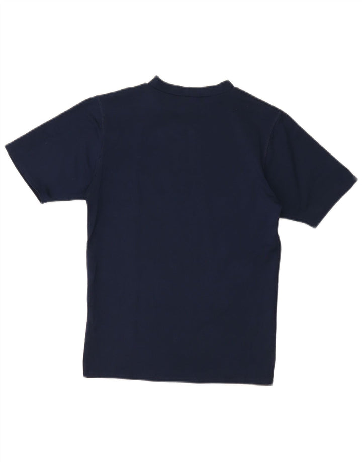 Nike Damen Dri Fit T-Shirt Top UK 12 Medium Marineblau Polyester