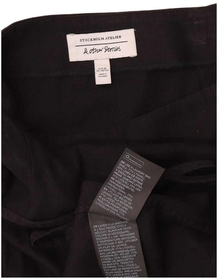 & Other Stories Damen Wickelrock EU 38 Medium W26 Schwarzes Lyocell