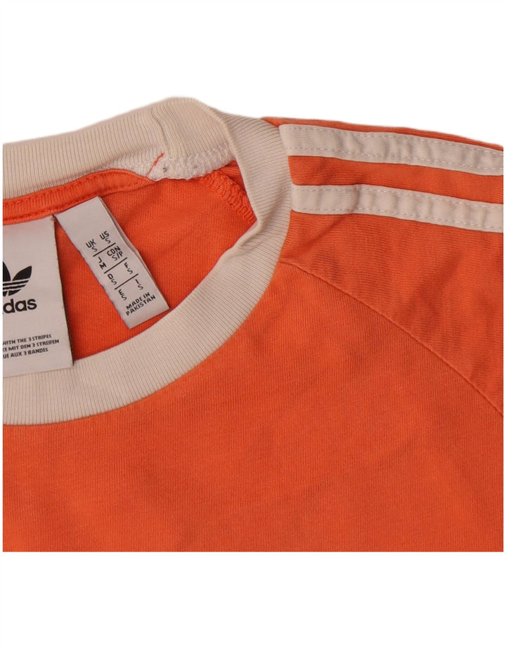 Adidas Herren T-Shirt Top Small Orange Baumwolle