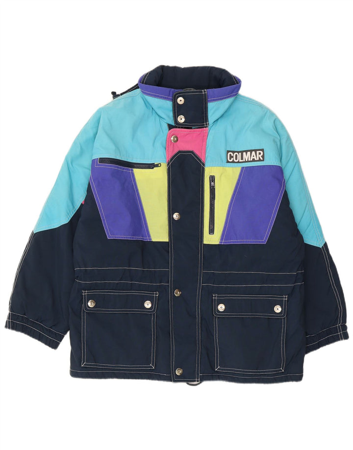 Colmar Herren-Skijacke mit Kapuze, UK 38, Mittel, Marineblau, Farbblock