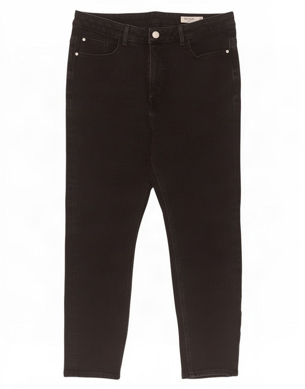 Marks & Spencer Damen The Magic Slim Jeans UK 16 Large W30 L27 Schwarz