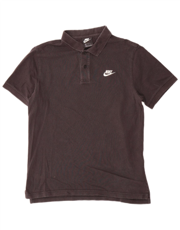 Nike Herren-Poloshirt, mittelgroß, schwarze Baumwolle