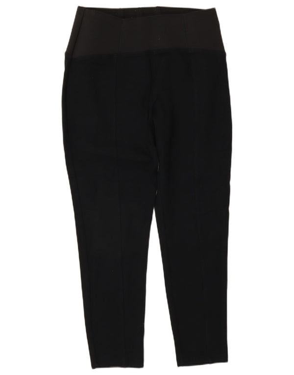 Marks & Spencer Damen Crop Leggings UK 12 Mittelschwarze Viskose