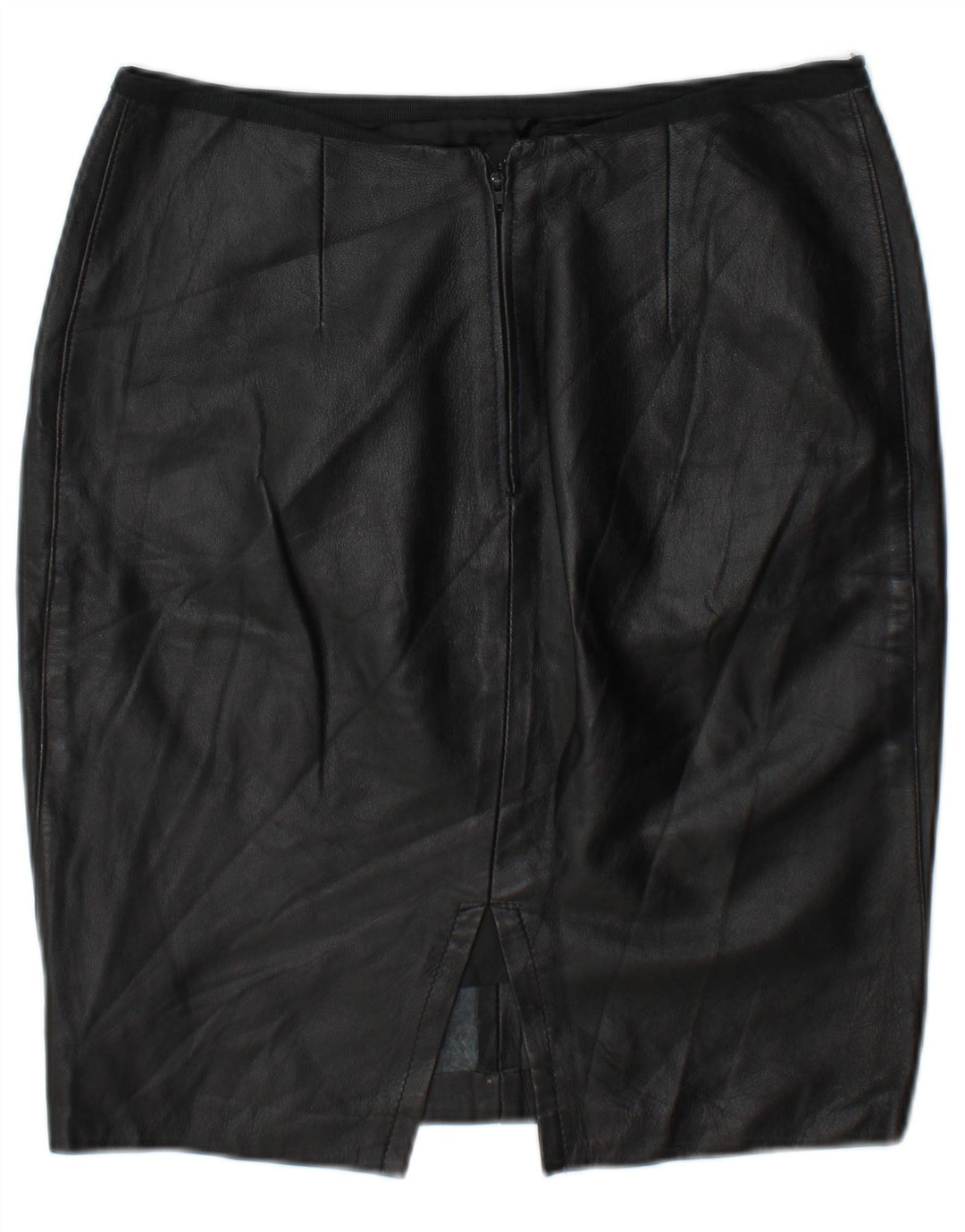 Vintage Damen Lederrock W30 Medium Schwarz