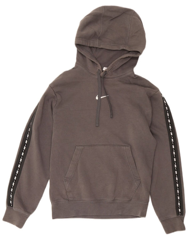 Nike Herren Graphic Hoodie Pullover XS Graue Colourblock-Baumwolle