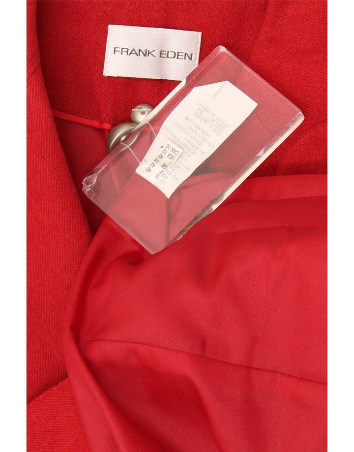 Frank Eden Damen-Blazerjacke mit 3 Knöpfen, UK 14, Größe L, Rot, Polyester