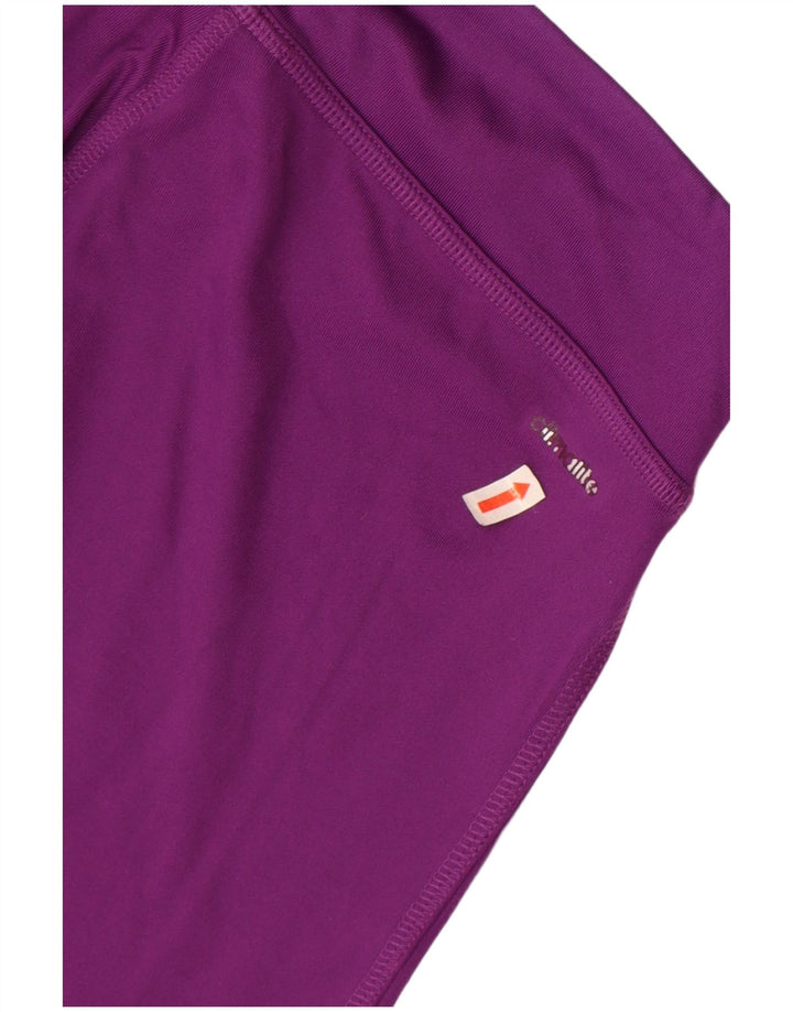Adidas Damen Climalite Capri Leggings UK 8/10 Small Lila Polyester