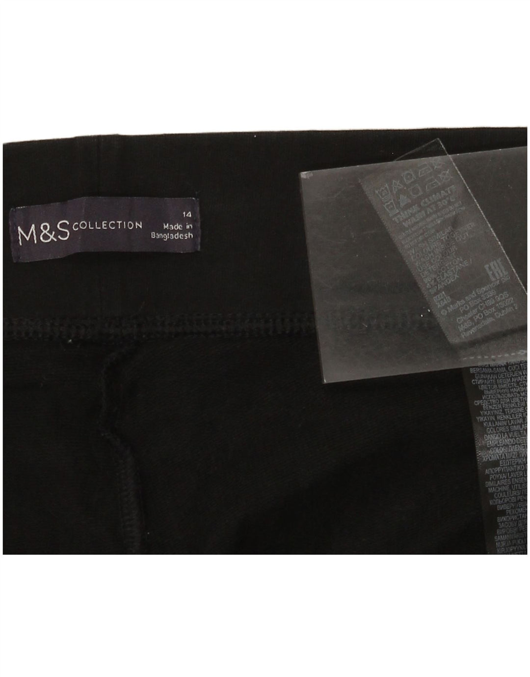 Marks & Spencer Damen-Trainingshose, UK-Größe 44, Größe L, Schwarz, Baumwolle