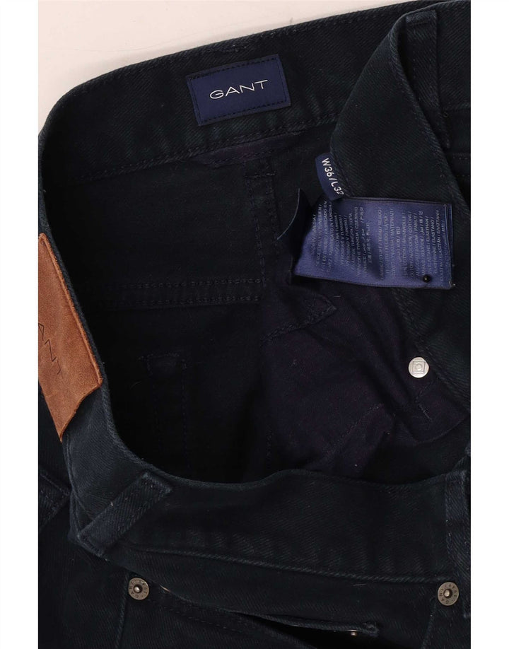Gant Herren-Jeans mit normaler Passform, gerade Passform, W36, L32, marineblau, Baumwolle