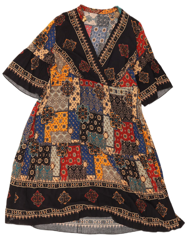 Shein Damen Batwing-Kaftan-Kleid, UK 20 2XL, mehrfarbig, Patchwork