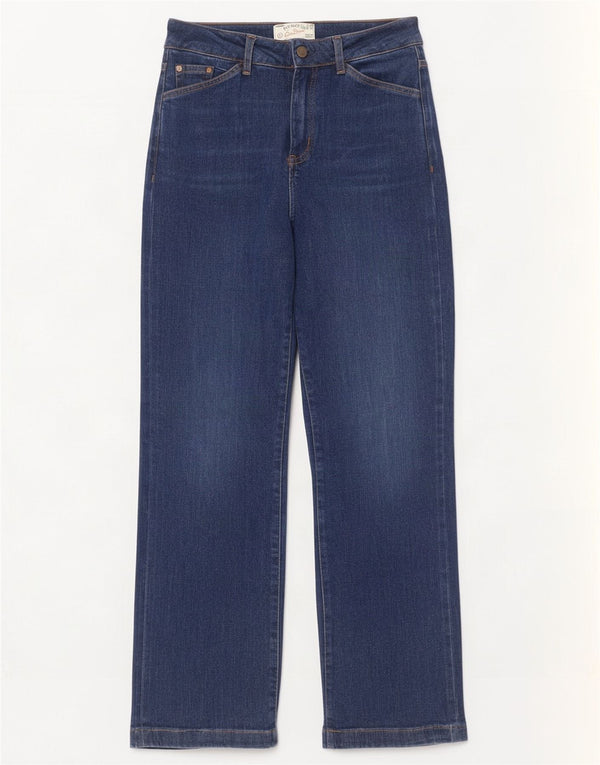 Fat Face Damen-Jeans „Elise“ mit weitem Bein, UK 10, Größe S, W30, L30, Blau, Baumwolle