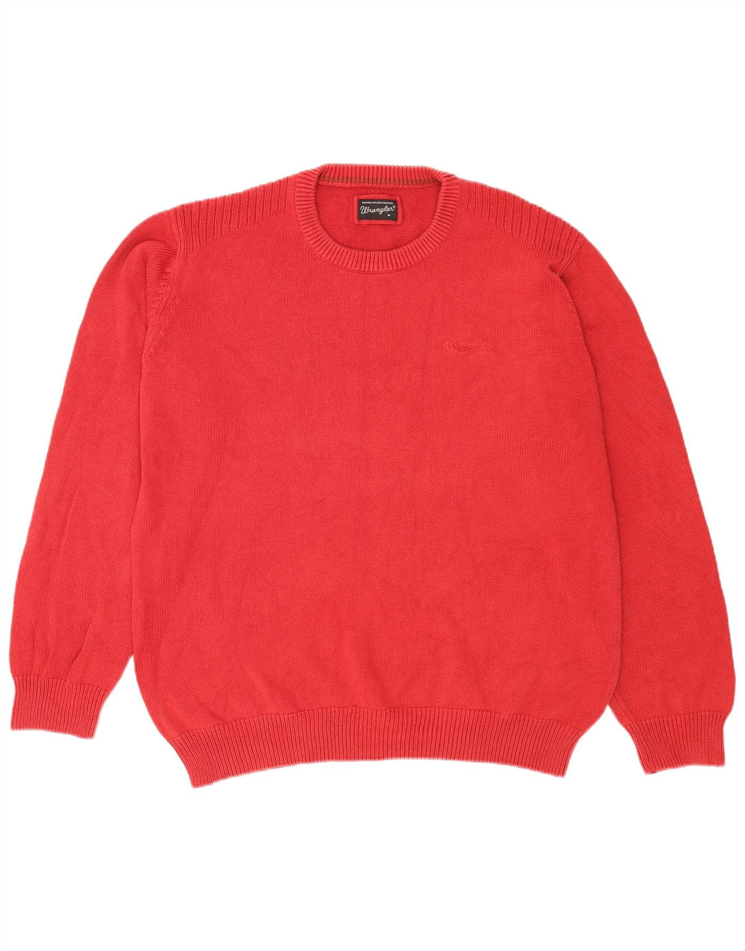 Wrangler Herren-Pullover mit Rundhalsausschnitt, XL, rote Baumwolle