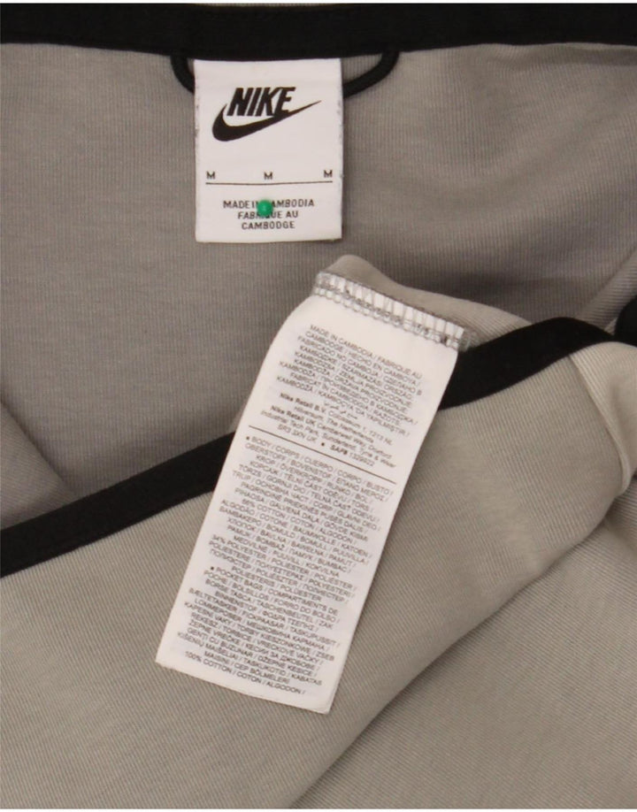 Nike Herren-Kapuzenpullover mit Reißverschluss, mittelgraue Colourblock-Baumwolle