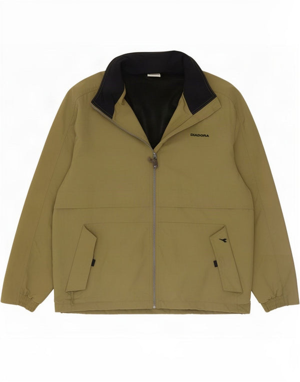 Diadora Herren Regenjacke UK 38 Medium Khaki Polyamid