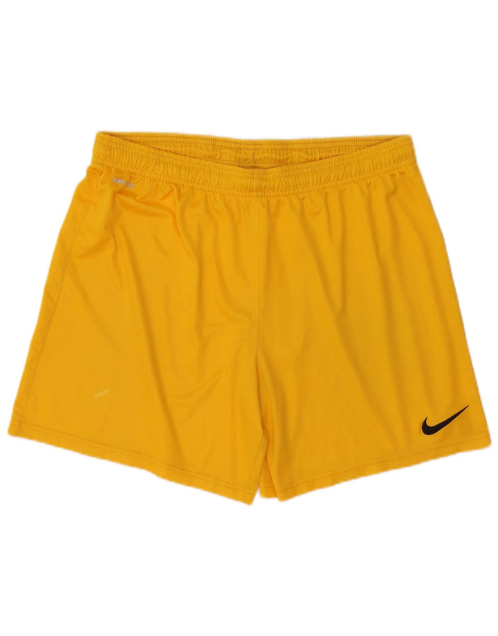 Nike Herren Dri Fit Sportshorts, groß, gelbes Polyester