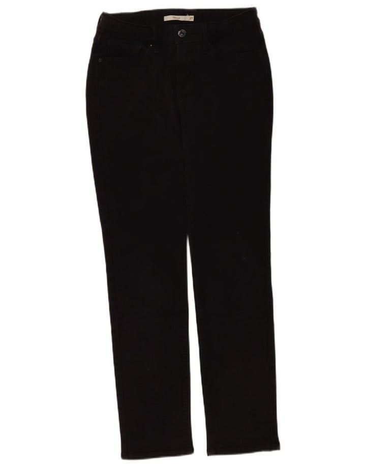 LEVI'S Damen 712 Slim Jeans W27 L28 Schwarz