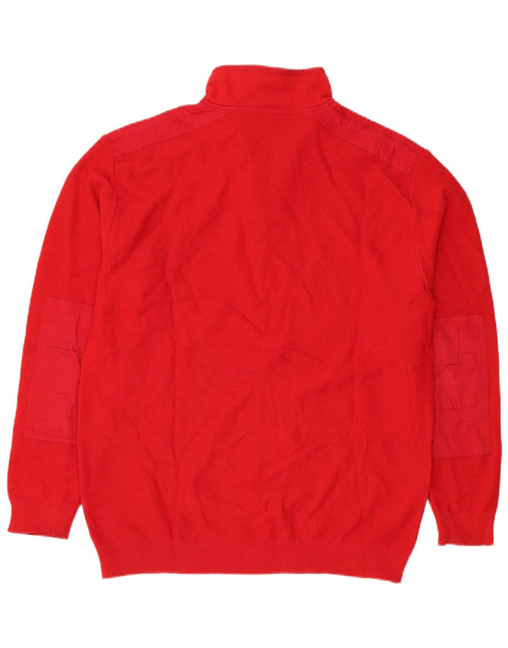 Sail Exp Herren-Pullover mit Reißverschluss, IT 54 XL, rote Wolle