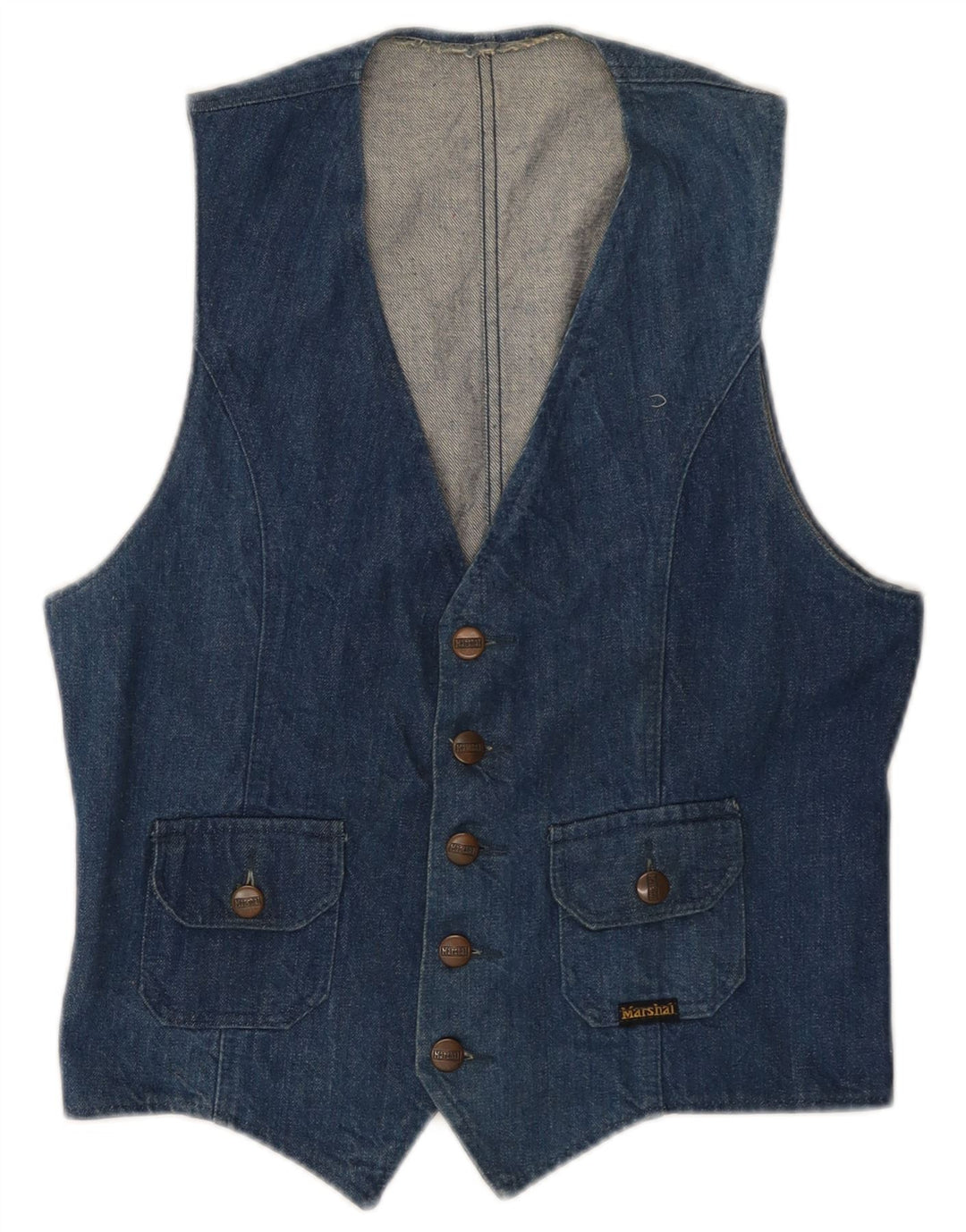 Marshal Damen Jeansweste UK 14 Mittelblaue Baumwolle