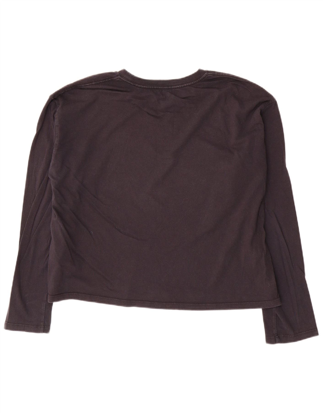 Levi's Damen Crop Top Langarm UK 14 Medium Marineblau Baumwolle