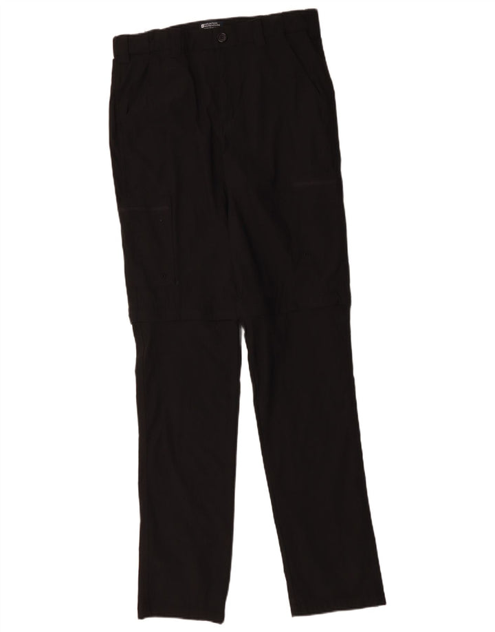 Mountain Warehouse Gerade Herren-Cargohose, W30, L33, schwarzes Nylon