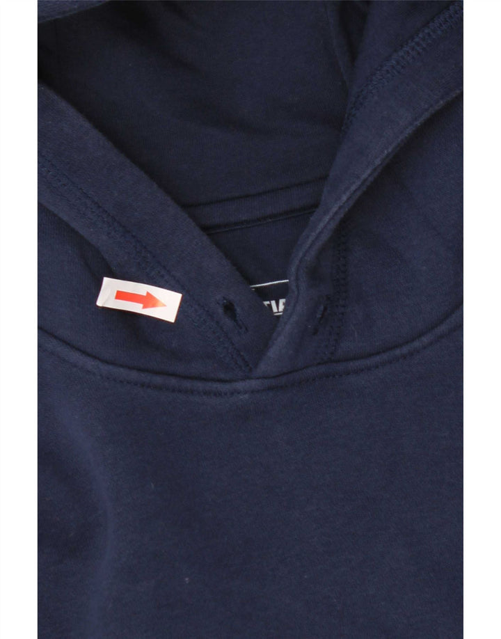 Adidas Herren Kapuzenpullover aus Baumwolle in mittlerem Marineblau