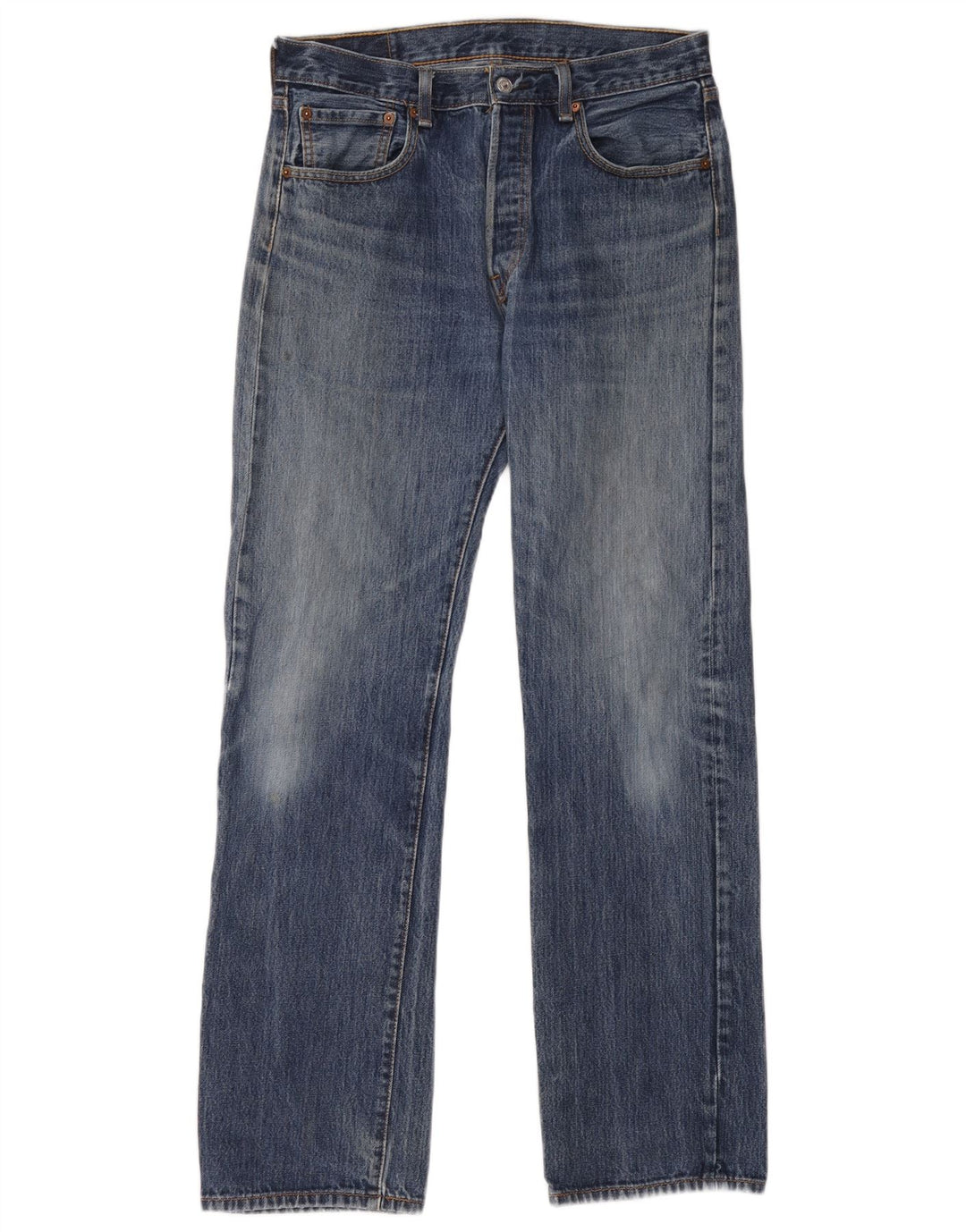Levi's Herren 501 Straight Jeans W33 L34 Blaue Baumwolle