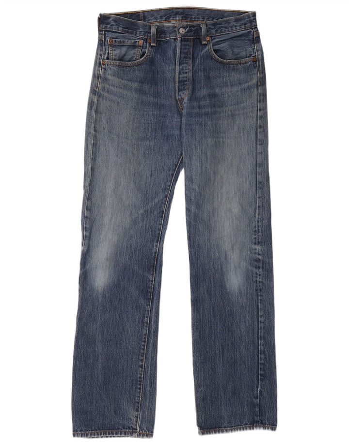 Levi's Herren 501 Straight Jeans W33 L34 Blaue Baumwolle