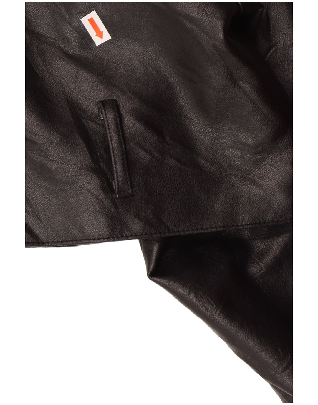ZARA Womens Oversized Faux Leather Blazer Jacket UK 10 Small Black