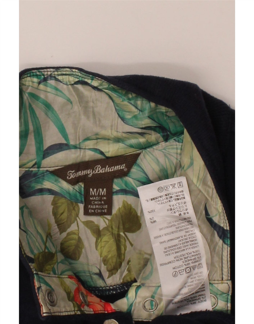 TOMMY BAHAMA Womens Button Neck Jumper Sweater UK 14 Medium Navy Blue Vintage Tommy Bahama and Second-Hand Tommy Bahama from Messina Hembry 