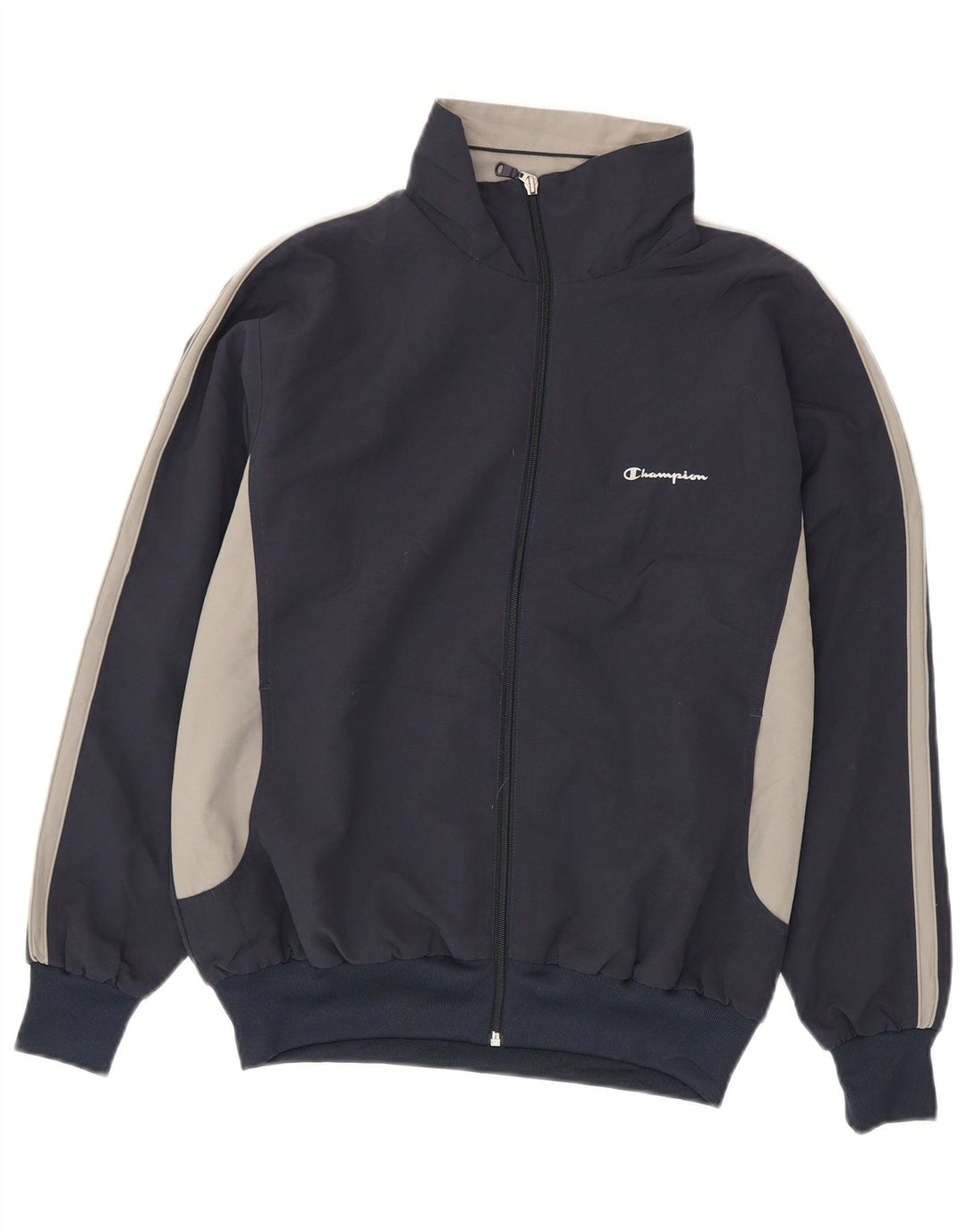 Champion Herren-Trainingsanzug-Oberteil, Jacke, Größe S, Marineblau, Farbblock-Polyester