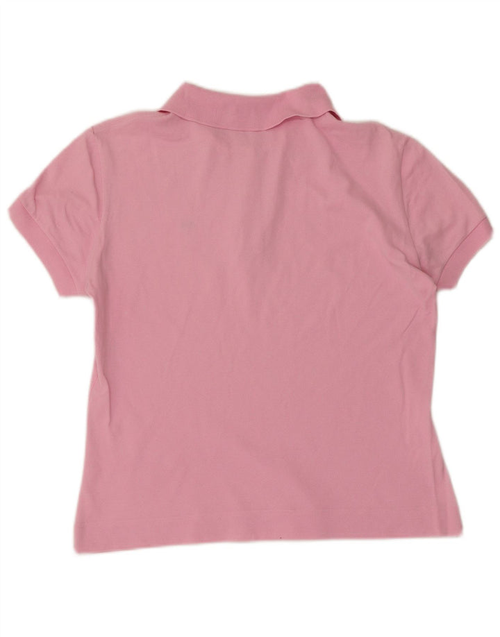 Lacoste Damen Poloshirt Größe 44 Large Pink