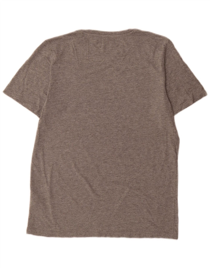 Jack & Jones Herren-T-Shirt mit Grafik, Größe L, Grau, Baumwolle