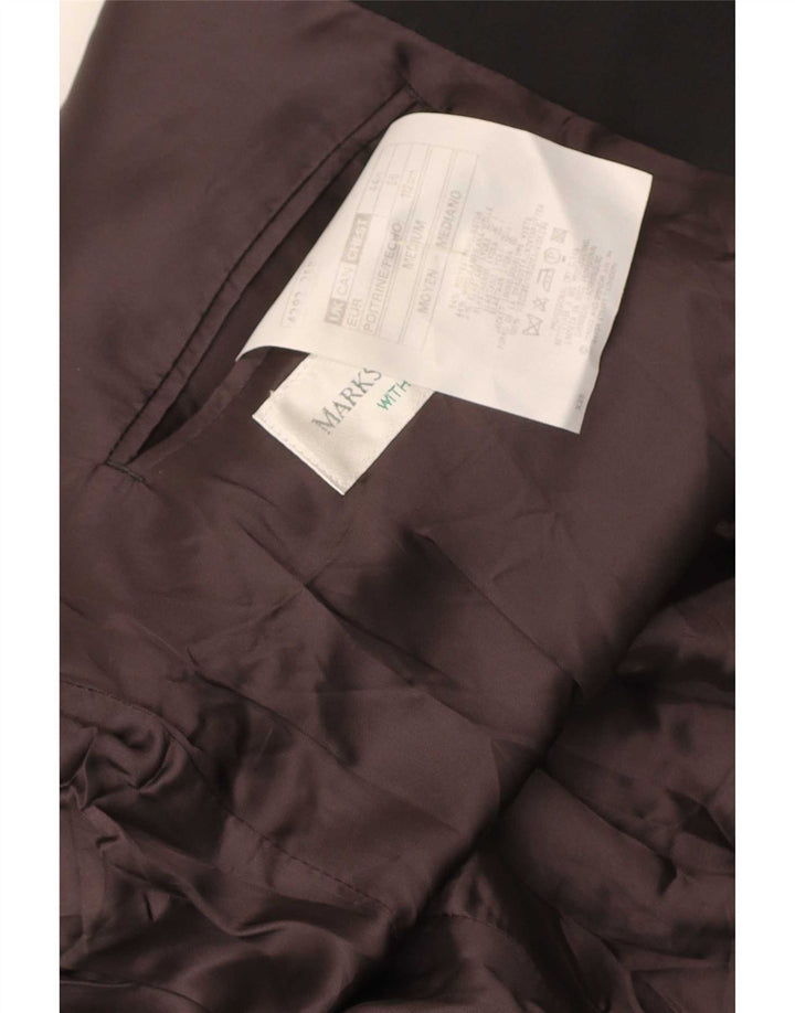 Marks & Spencer Herren Zweireihiger Blazer Jacke UK 44 XL Schwarz Polyester