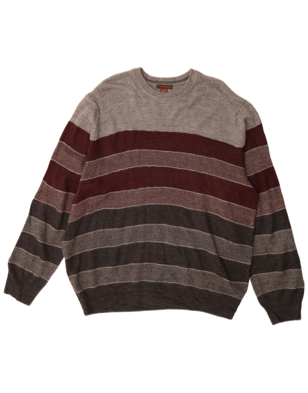 Dockers Herren-Pullover mit Rundhalsausschnitt, XL, mehrfarbig, gestreift, Acryl