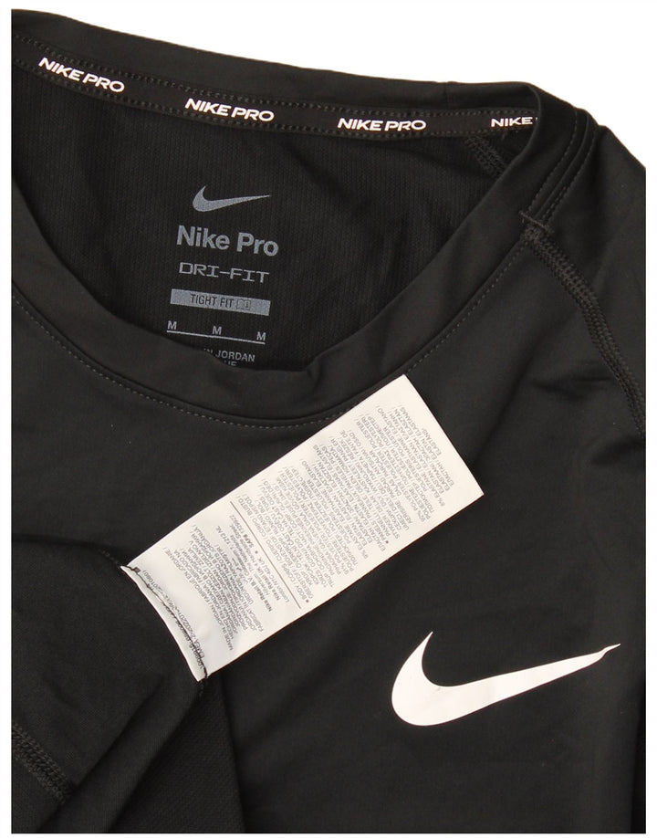 Nike Herren Dri Fit T-Shirt Top Medium Schwarz Polyester