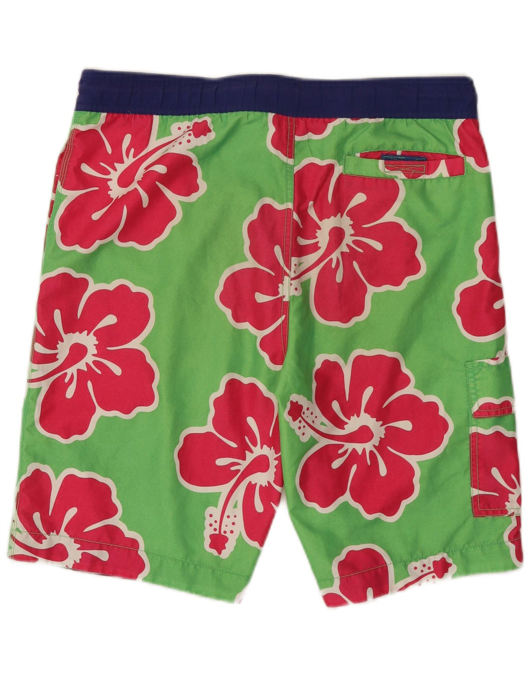 TOMMY HILFIGER Herren-Badeshorts, klein, grün, florales Polyester